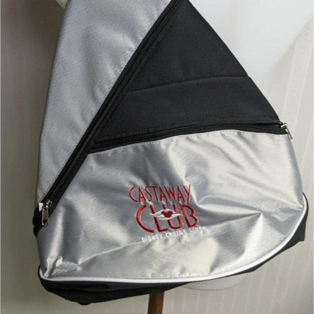 Disney Castaway Club Crossbody Back Bag Backpack Grey / Silver Cruise Vacation